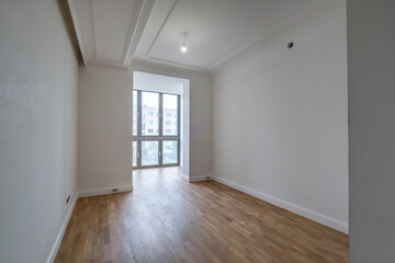 empty white room with repair and without furniture. room for office or store