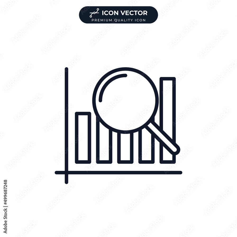 Poster data analysis icon symbol template for graphic and web design collection logo vector illustration