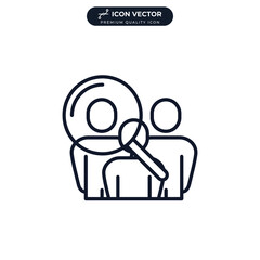 target audience icon symbol template for graphic and web design collection logo vector illustration