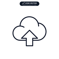upload icon symbol template for graphic and web design collection logo vector illustration