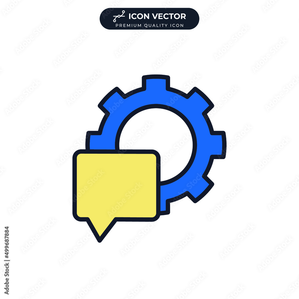 Poster technical support icon symbol template for graphic and web design collection logo vector illustratio