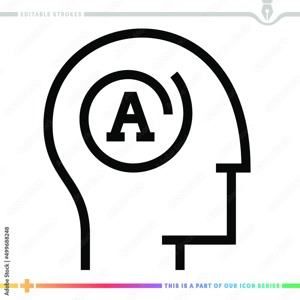 Poster line icon for quiz and trivia games illustrations with editable strokes. this vector graphic has cus