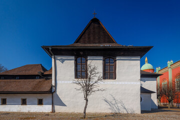 Wooden articular church in historic centre of Kezmarok town, Slovakia, Europe.