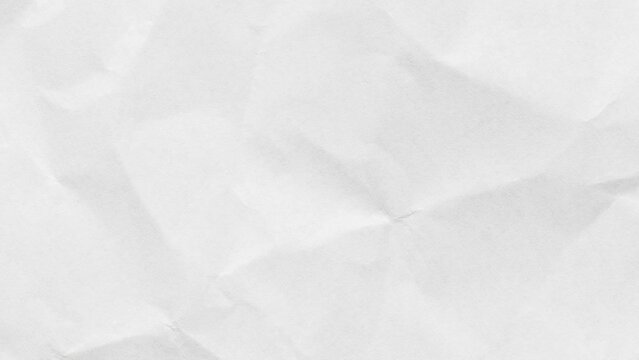 Wrinkled sheet of white paper. Textured backdrop