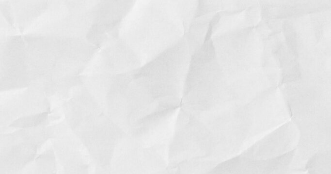 Wrinkled sheet of white paper. Textured backdrop