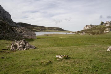 lakes of covadonga in Asturias, Spain