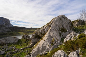 Fototapeta na wymiar lakes of covadonga in Asturias, Spain