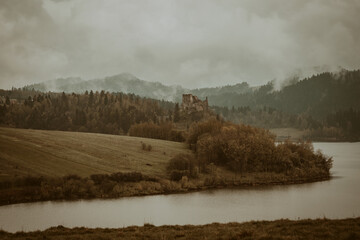 Fototapeta premium Castle in the fog, Tatry, Poland
