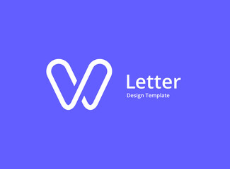 Letter V logo icon design template elements