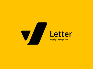 Letter V with check mark logo icon design template elements - obrazy, fototapety, plakaty