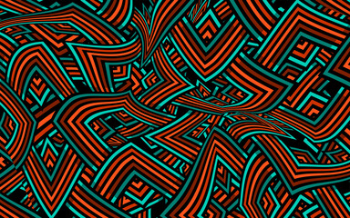 creative abstract pattern background overlapping with colorful lines