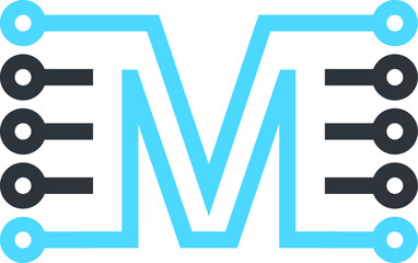 Letter M Technology Logo  design (Vector images)