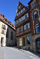 Malerische Häuser im Zentrum von Tübingen