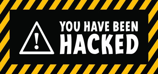 you have been hacked. Vector hacker icon or pictogram. Keylogger, cyber security concept. Technology data. Hybrid, and warfare, DDoS attack. Cyber war. Hackers, criminals. login and password. Digital.