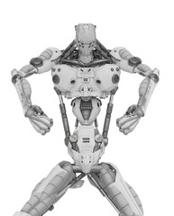 mechanical soldier is angry and powerfull