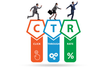 CTR click through rate concept with business people