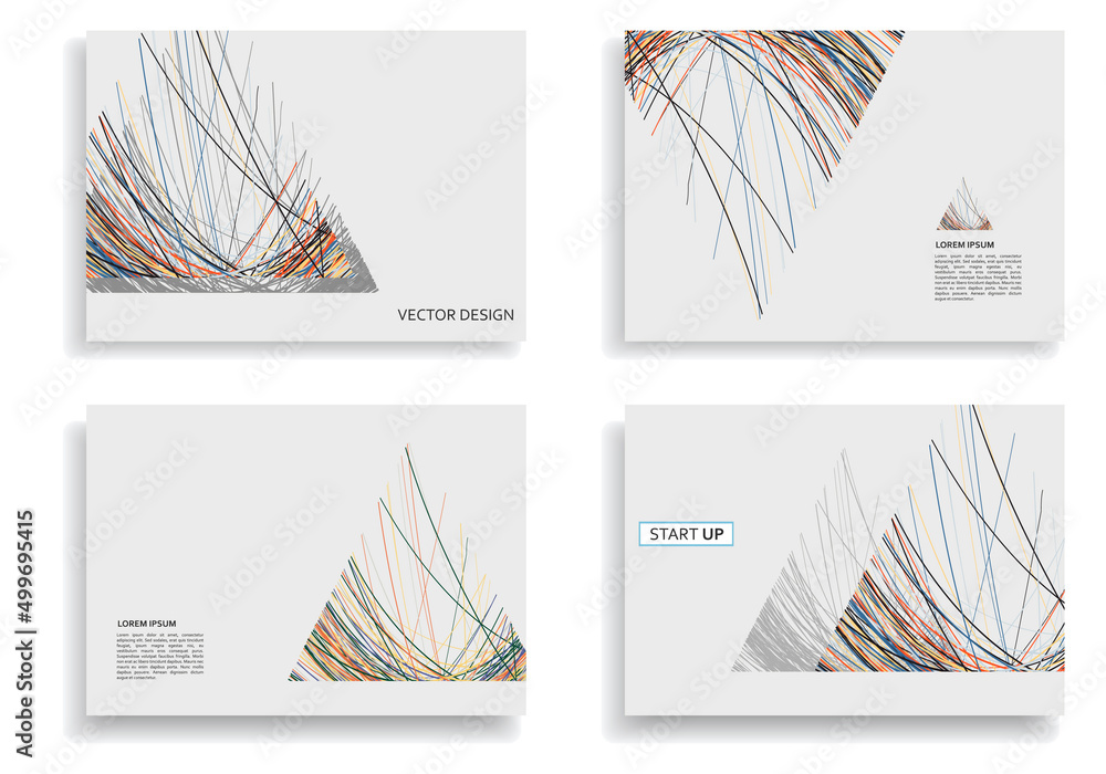 Poster Geometry lines triangular shape. Abstract modern template illustration.