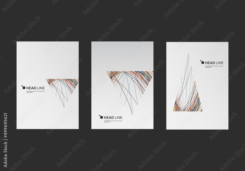 Aufkleber geometry lines triangular shape. abstract modern template illustration.