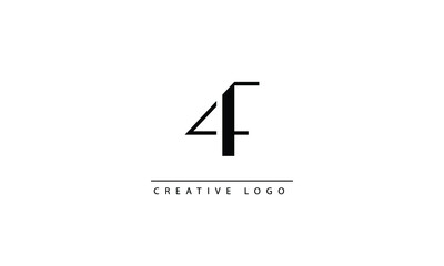 4F Abstract initial monogram letter alphabet logo design