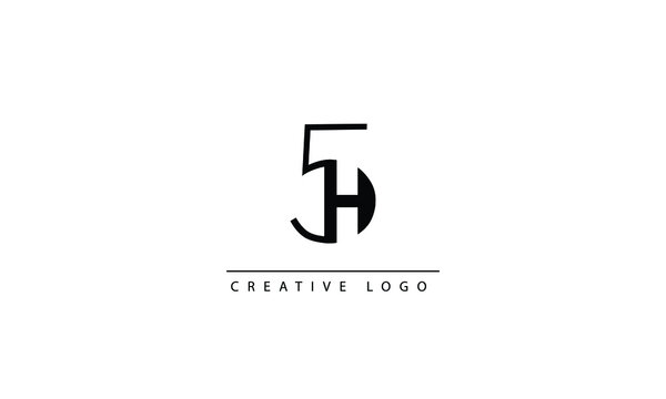5H H5 Abstract initial monogram letter alphabet logo design