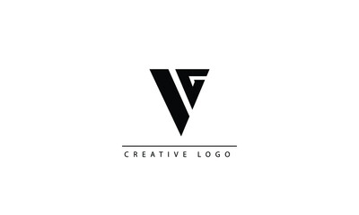 VG GV Abstract initial monogram letter alphabet logo design