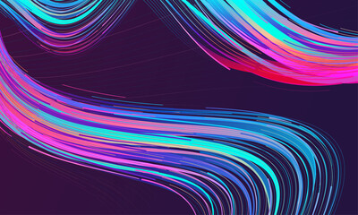 Abstract colorful rainbow wave background, lines design smooth, elegant. Vector design
