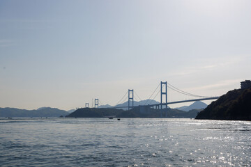 日本の愛媛県今治市の小島と馬島の美しい風景