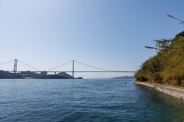 日本の愛媛県今治市の小島と馬島の美しい風景