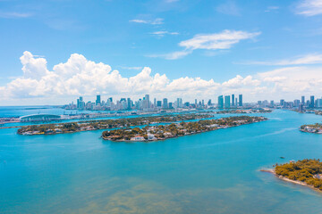 Panoramic view of Star Island in Miami Beach Florida
