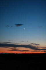 sunset by the moon crescent 