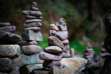 zen stones in the garden
