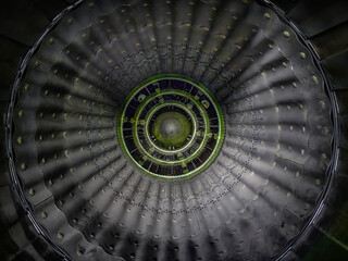 Inside jet turbine - hot section nozzle