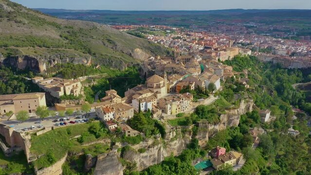 Aerial view of Spanish town Cuenca