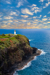 Fototapeta na wymiar Kilauea Lighthouse on the north shore of Kauai, Hawaii