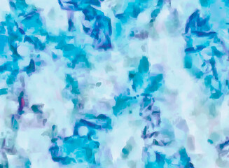 Fototapeta na wymiar bright blue watercolor background with water marks and stains abstraction