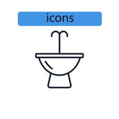 bidet icons  symbol vector elements for infographic web