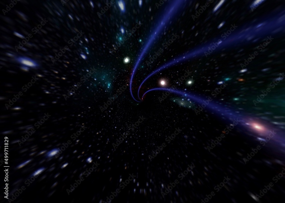 Wall mural black hole, planets and galaxy, science fiction wallpaper. beauty of deep space. billions of galaxy 