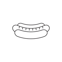 hotdog icon line style icon, style isolated on white background
