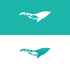 Scuba freediving logo design template