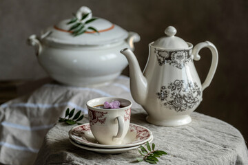 teapot and cup