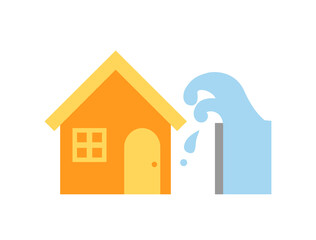 津波をイメージしたイラスト