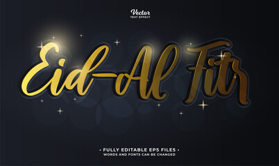 Eid Al-Fitr text effect editable eps cc