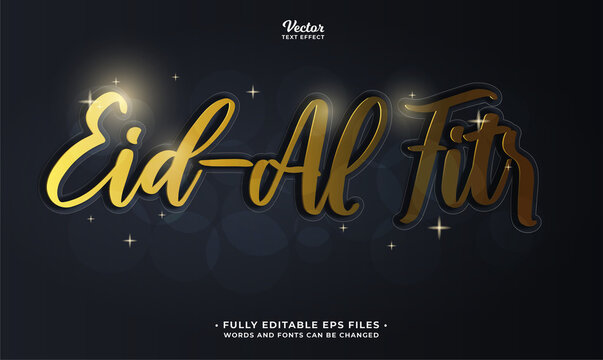 Eid Al-Fitr text effect editable eps cc