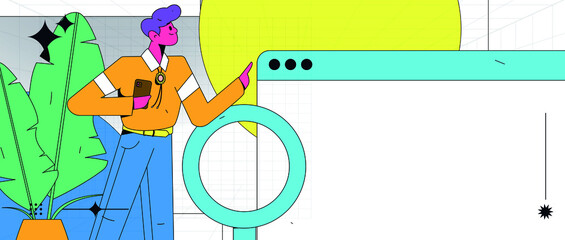 Campus recruitment character flat vector concept operation illustration
