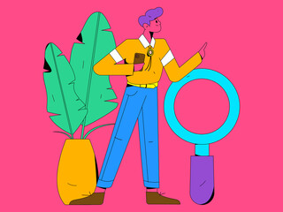 Campus recruitment character flat vector concept operation illustration
