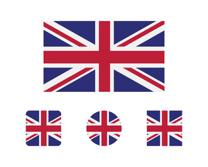 UK flag SVG icon Set. UK flag icon. The United Kingdom Flag Icons. British flags.