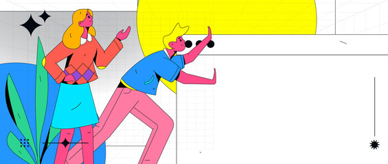 Campus recruitment character flat vector concept operation illustration
