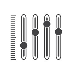 vector illustration of music settings template icon, sound settings.
