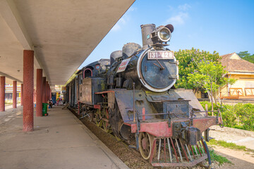 Ancient railway station is famous place, history destination for traveler, french architecture...