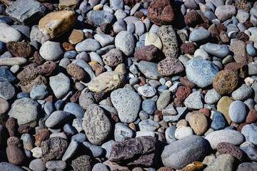 stones on the beach in the island of Madeira